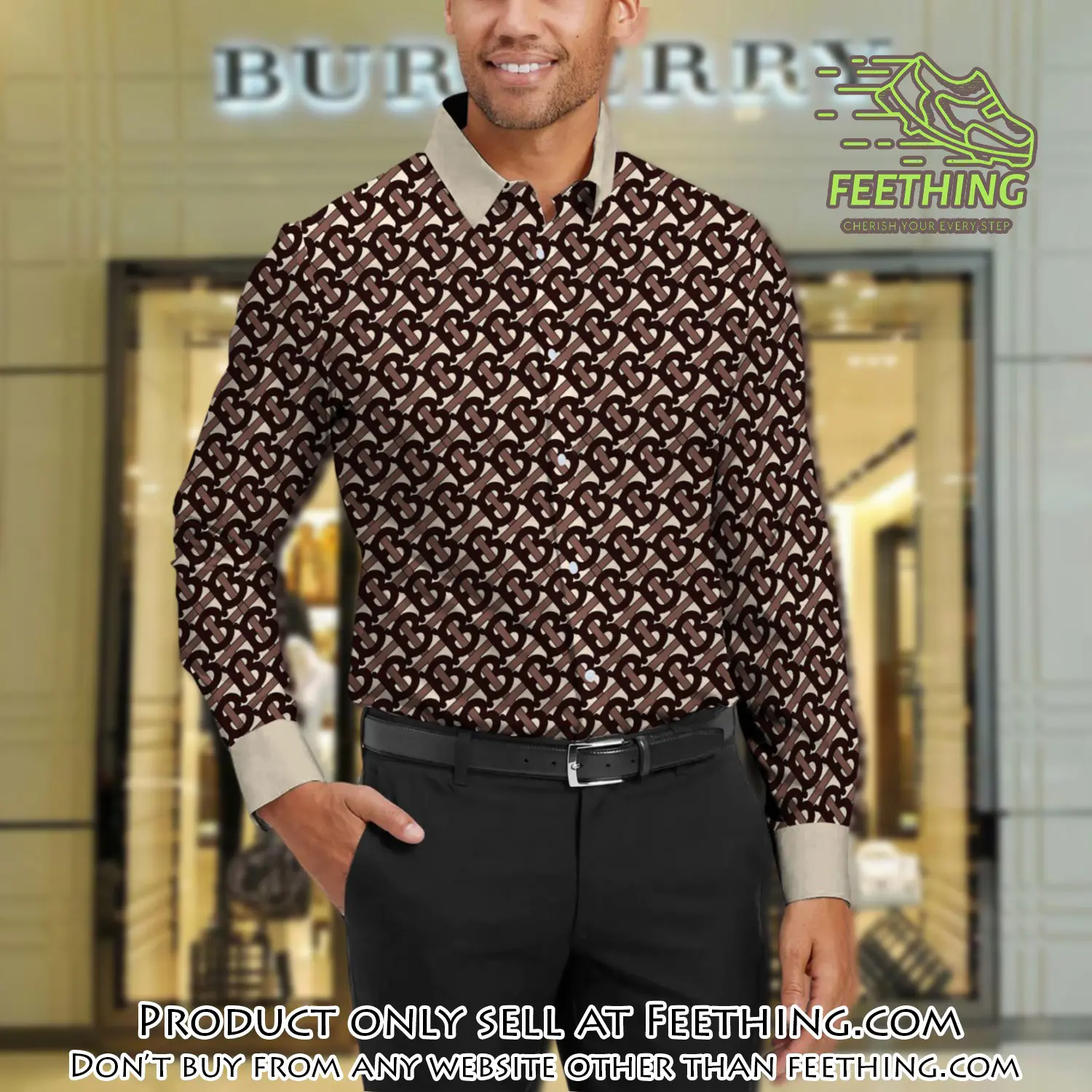 Burberry long sleeves button down shirt for elegant men lsb1004 ft5556446